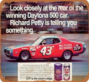 8 x 12 Metal Sign Vintage Look 1972 Richard Petty för STP Oil -behandling Retro3968038