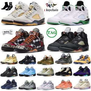 A ma maniere 5 Dawn basketball shoes Jumpman 5s Счастливые оливки, счастливые зеленые паруса, черная тонкая одежда UNC мужская спортивная обувь【code ：O】