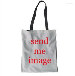 Abendtaschen FORUDESIGNS Custom Your Like Image Canvas Shopping Bag Student Book Wholesale