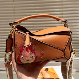 Classic Hobo Bags Women Patchwork Axillary Bags Shoulder Bag Splicing Geometry Handbag Purses Fashion Letter Shoulder Strap Printing Flames Zipper Pocke