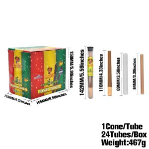 Rökbutik Rolling Paper Turntable Cone 110mm Cigarrörsröktillbehör med trä Sug Multi-smak Cigar Rolling Paper Smoke Shop