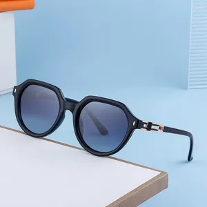 Okulary przeciwsłoneczne 2024 fantazyjne wysokiej jakości spolaryzowane mężczyźni kobiety owalne okulary przeciwsłoneczne Mężczyzna luksusowy projektantka vintage okulary