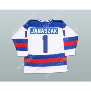 Custom STEVE JANASZAK 1980 MIRACLE ON ICE TEAM USA 1 HOCKEY JERSEY Top Stitched S-M-L-XL-XXL-3XL-4XL-5XL-6XL