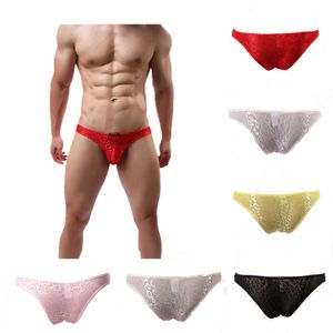 Nylon Gay Rouphe Men Thong e G String Lace Soft See através do Mens Jockstrap Bolsa Erótica Sissy Panties Briefs
