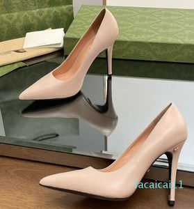 décolleté con tacco punta punta Tacco in pelle con tacco a gattino slingback Tacchi beige nero bianco scarpe da sera da festa di nozze