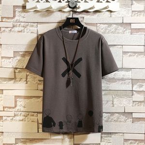 Мужские футболки с коротким рукавом с коротким рукавом Men Men Summer High Caffure Top Top Tees Классическая бренда модная одежда и размер M-5XL o Neck 230425