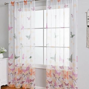 Cortina transparente cortinas para decoração de casa janela tela fio sheers poliéster sala estar decorativa