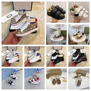 Fashion Kids Designer shoes Basketball Sneakers infant Classic kids shoe luxury high top toddler Breathable Patchwork Outdoor sport sneakers child Retro shoe 23-35