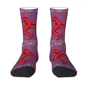 Herrensocken Süßes Mens Isle Of Man Kettenkleid Unisex Warm Bequem 3D-Druck Crew