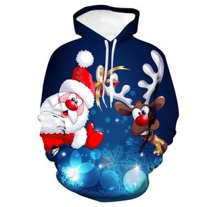 Herrtröjor tröjor 2024 Christmas Hoodie 3D Print Merry Hoodie Sweatshirt Men's Fallwinter Plus Size Clothing Sportwear 231124