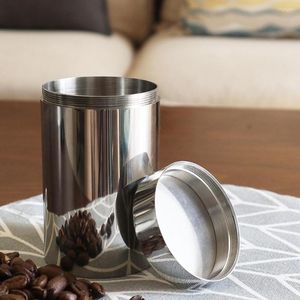 Storage Bottles Thickened Tea Canister Stainless Steel Airtight Coffee Bean Container For Cocoa Pasta Kitchen