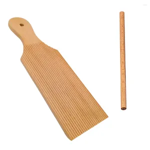 Baking Tools Stripping Agent Pasta Plate Fettuccine Noodles Garganelli Board Wooden Making Supply