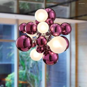 Candeliers Modern Modin Multicolor Metal LED Lustrelier Iluminação Viva sala de jantar luz