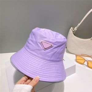 Designers Bucket Cap For Men Women Hat 7style Nylon Triangle Hats Casquette Baseball Cap Sunhat Straw Beret Ball Caps Spring and Summer