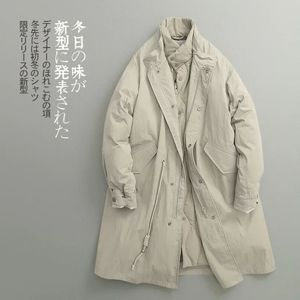 Män s jackor män japansk koreansk stil trenchrockar mode långa kvinnor lösa varma parkor vinter vintage 4xl 231124