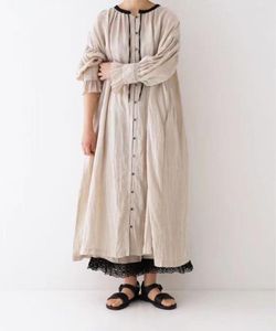Vestidos casuais Japão Mori Girl Lace-up Lantern Sleeve Dress Loja Vestido Feminino Autumn Long Cardigan Linho Boho Robe Mulheres Vintage