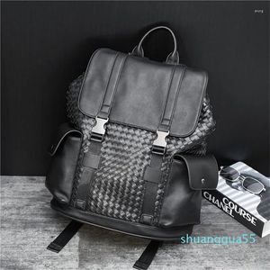 Rucksack Herren Großes dickes Leder Anti-Diebstahl Reise Business Laptop Taschen Damen Schwarz Rucksack Junge Große Kapazität Schule Herren Tagesrucksack