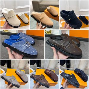Luxury Cosy Comfort Clog Slipper Designers Panama Easy Mule Sandal Men Women Flat Sandals Leather Mules Adjustable Strap Slides Baotou slippers Size 35-45