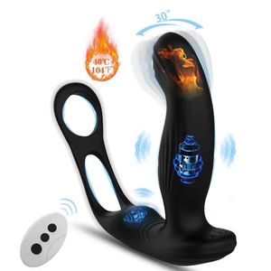 Vibratoren Männlicher Prostata-Massage-Vibrator Analplug 10 Geschwindigkeiten GSpot-Massagegerät Stimulator Gesäßverzögerungs-Ejakulationsring Sexspielzeug für Männer 18 231124