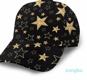 Bollmössor cinessd gyllene stjärnor svart bakgrund utomhus sport baseball hatt män kvinnor visir cap gata hip hop