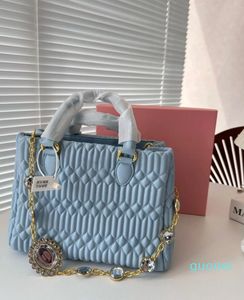 Yeni Tote Çanta Klasik Tasarımcı İmitasyon Kristal Zincir Uzun Kayış Kadın Omuz Çantası Çıkarılabilir Omuz Kayışı Crossbody Bag Moda Çok Yeri