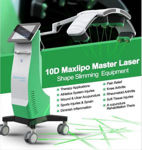 Professionell 10d Max Lipo Laser 532Nm Viktminskning Fett Reduktion Terapi Applicering Smärtlindring Sår Sår Akupunktur minskar reumatoid artrit Machine