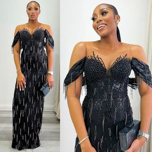2023 ASO EBI GHEATH Black Prom Dress Doot Off-Conder Party Party Second Second Sextreen