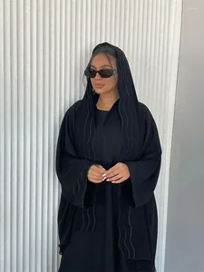 Ubranie etniczne Ramadan niqab dubaj arabski indyka islam muzułmanin kimono abaya z hijab modlitewne ubrania kobiety kaftan djellaba szatę femme