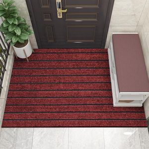 Carpets Eovna PVC Door Mats Indoor Waterproof Ant-Slip Bathroom Carpet Rugs Blue Gray Striped Rectangel Hallway Entrance Doormat