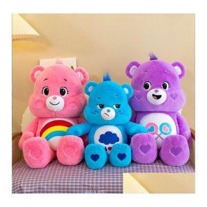 Filmer TV PLUSH Toy 27cm Rainbow Bear Doll Love Birthday Grab Grab Hine New Big Play Girl Drop Leverans Toys Gifts Stuffed Animals Dh2rd