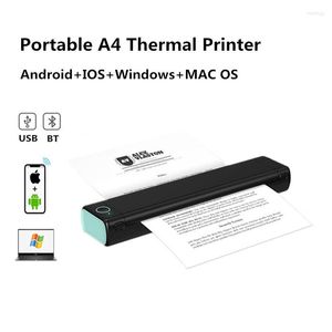 Office Arquivo Estudante Teste de casa Teste de papel portátil sem tinta HD USB sem fio Bluetooth Mini A4 Thermal Printer