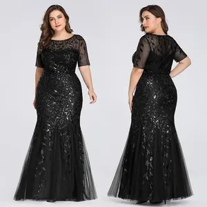 Sukienki w dużych rozmiarach iCclek BirthDat dla kobiet Bling Dress Black Ballgown and Gold Cears 8xl