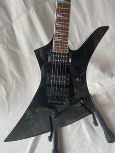 Üst düzey özel siyah jk elektro gitar 2H Pikaplar Floyd Gül Vibrato Gül Kavankası