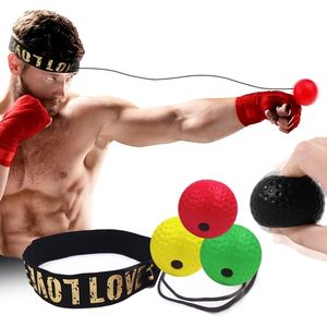 Punchingbälle Boxen Reflex Kopfband Kopfmontierte Geschwindigkeit Sanda Kampftrainingsgerät mit Bungee-Seil 20 g PU-Schaum 230425