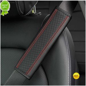 Car Accessories Seat Belt PU Leather Safety Belt Shoulder Cover Breathable Protection Seat Belt Padding Pad Auto Interior Access