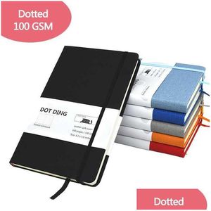 Notepads Wholesale A5 Cloth Er Dotted Notebook Journal 100 Gsm Ivory White Paper Diary Office School Notepad Supplies Stationery Drop Dhi1K