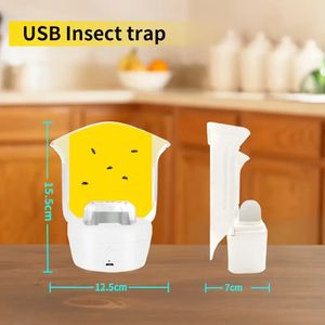 1pc Indoor Fly Trap For Household Use, Indoor Insect Killer, Flying Trap Killer With Blue Night Light Mosquito Moth Collector, Pest Control