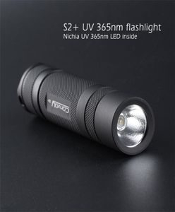 Convoy S2 UV 365nm led flashlight with nichia LED in side Fluorescent agent detectionUVA 18650 Ultraviolet flashlight 2208126732817