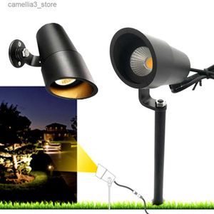 Rasenlampen Outdoor LED COB Gartenstrahler 3W Aluminium Spike Rasenlampe 12V 24V Weg Landschaftslicht IP67 Wasserdichte Rasenpunktbeleuchtung Q231125