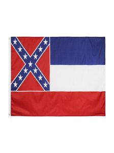 3 x 5 Fuß Mississippi-Staatsflagge, Ms-Staatsflagge, 15090 cm, Polyester-Banner, zweiseitig bedruckt, Vereinigte Staaten, Südstaaten, HHA14117508920