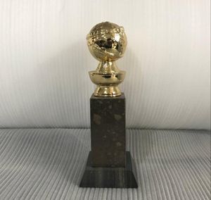 DHL -leverans för 24k Real Gold Plated Metal Golden Globe Trophy Awards i Sport Souvenir Quality Golden Globe Trophy2738195