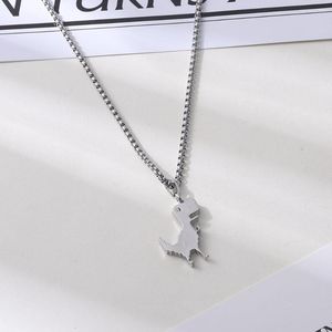 Kedjor Fashion Retro Tiny Animal Dinosaur Pendant Halsband Unik Dragon Charm Chain Collares Statement Smycken för Women Girl Gift