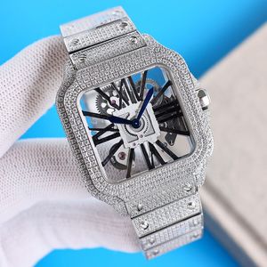 Watch Quartz Movement Men Diamond Watches 39.8Mm Waterproof Bracelet Sahire Business Stainless Steel 904L Wristwatch Montre De Luxe 666378 es