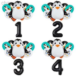 Party Balloons Cartoon Animal Penguin Theme Foil Birthday party decorations Baby Shower Supplies Kids favor toys Cute Globos Air