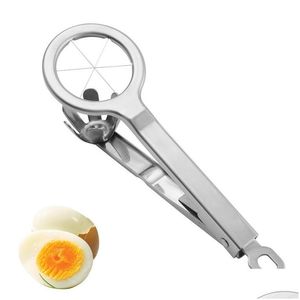 Egg Tools Cutter Edelstahl-Drahtschneider Praktisches Schneidwerkzeug für hartgekochte Eier Langlebige Küchenhelfer Lx4002 Drop Delivery Hom Dhvtn