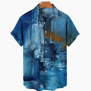 Camicie casual da uomo 2024 Camicia vintage stampata a maniche corte hawaiana estiva di lusso Progetto etnico Oversize Harajuku Rilassato e traspirante