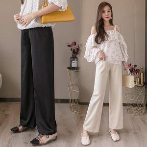 Maternity Bottoms 339# Pants Summer Chiffon Casual Loose Comfy Belly Support Elastic Waist Plus Size Trousers