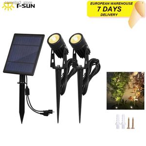 Lawn Lamps T-SUNRISE Waterproof IP65 Outdoor Garden LED Solar Light Super Brightness Garden Lawn Lamp Landscape Spot Lights Q231125