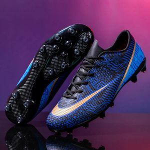 Sapatos de segurança 2023 Botas de futebol TF Azul Futsal Ultraleve Futebol Esporte Tênis Treinamento Ao Ar Livre Jogo WearResistant Confortável Turf 231124