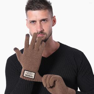 Luvas de ciclismo para mulheres homens aquecedores de mão inverno quente mitten lavável design tricô touchscreen portátil neve esqui caminhadas para fora